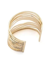 Robert Lee Morris Soho Gold Statement Layered Wire Cuff Bracelet