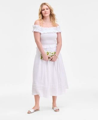 On 34th Womens Off The Shoulder Top Tiered Midi Skirt Exclusively At Macys