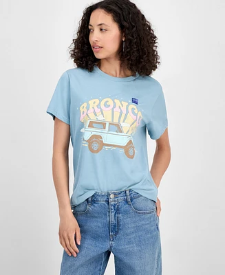 Grayson Threads, The Label Juniors' Crewneck Bronco T-Shirt