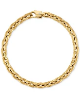 Esquire Men's Jewelry Rounded Box Link Chain Bracelet, Exclusively for Macy's