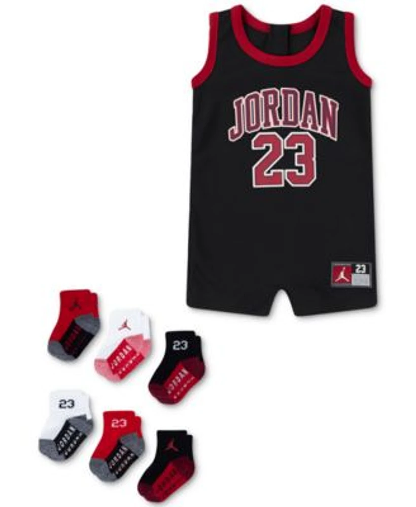 Jordan Baby Jumpman 23 Jersey Romper 6 Pack Core Jumpman Ankle Socks
