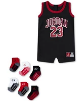 Jordan Baby Jumpman 23 Jersey Romper 6 Pack Core Jumpman Ankle Socks