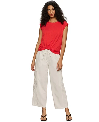 Sanctuary Women's Knot-Front Crewneck Muscle Tee