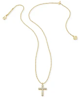 Kendra Scott 14k Gold-Plated Crystal Cross 19" Pendant Necklace