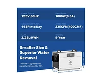 145-Pint 1-Speed Dehumidifier Energy Star (For Rooms 3001+ sq ft)