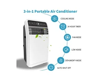 6400-btu Doe (115-Volt) White Vented Portable Air Conditioner with Remote Cools 300-sq ft