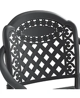 7-Piece Aluminum Dining Set with Swivel Chairs