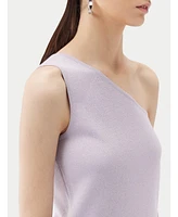 Gobi Cashmere Women's Silk Sleeveless Asymmetric Top