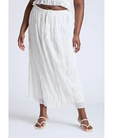 Eloquii Plus Ruched Tiered Maxi Skirt