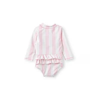 Cotton On Baby Girls Lucy Long Sleeve Ruffle Back Swimsuit