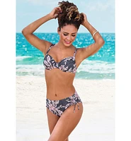 Lascana Women's Mix Print Mid Rise Bikini Swimsuit Bottom