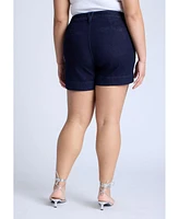 Eloquii Plus Trouser Denim Short
