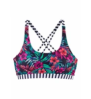 Lascana Women's Mixed Print Scoop Bikini Swimsuit Top