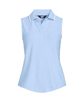 Lands' End Women's Sleeveless Eyelet Active Polo Top