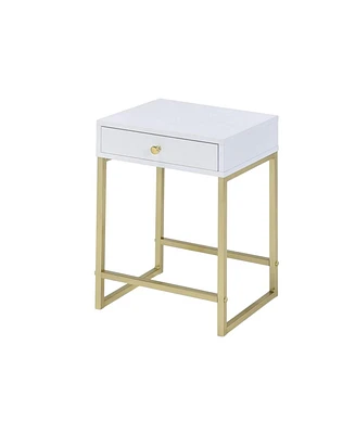 Solid Wood End Table with Drawer – Perfect Side Table for Living Room or Office