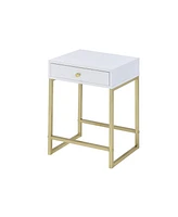Solid Wood End Table with Drawer – Perfect Side Table for Living Room or Office