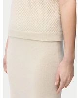 Gobi Cashmere Women's Short-Sleeve Textured Cashmere Top