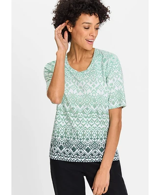 Olsen Women's Ikat Print T-Shirt