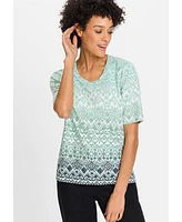 Olsen Women's Ikat Print T-Shirt