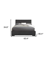 Polyester Blend Upholstered Bed Frame – Sturdy Manufactured Wood Design