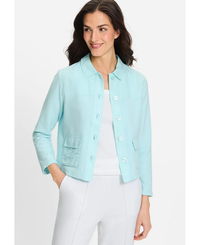 Olsen Women's Mixed Media Jacket