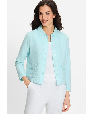 Olsen Women's Mixed Media Jacket