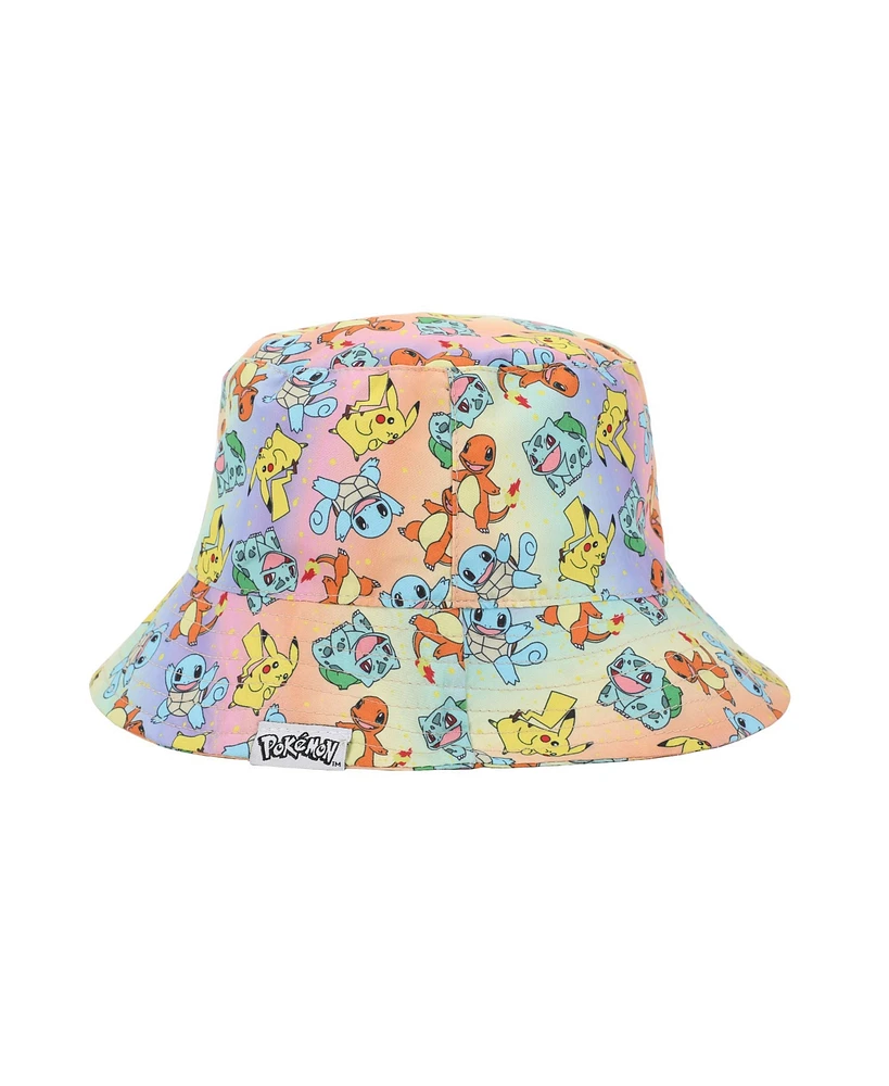 Pokemon Boys All-Over Character Print Youth Rainbow Ombre Bucket Hat