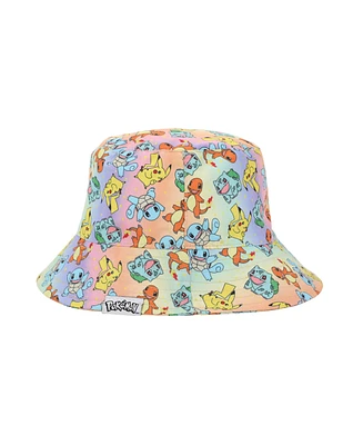 Pokemon Boys All-Over Character Print Youth Rainbow Ombre Bucket Hat