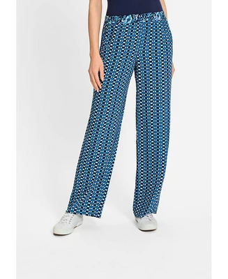 Olsen Women's Anna Fit Ikat Print Pull-On Pant