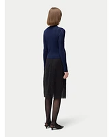 Gobi Cashmere Women's Hidden Button-Front Silk Cardigan