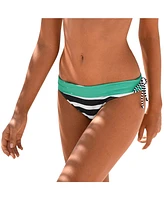 Lascana Women's Striped Classic Bikini Swimsuit Bottom