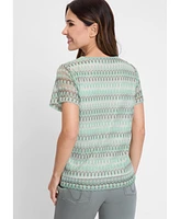 Olsen Women's Vibrant Lace T-Shirt
