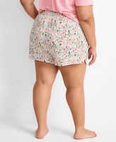 State of Day Women's Floral Knit Drawstring Shorts, Exclusively at Macy's