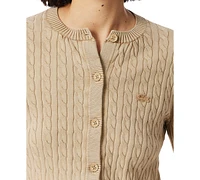 Lacoste Usa Women's Cotton Button-Front Cardigan