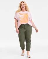 On 34th Trendy Plus Pompelmo Graphic T-Shirt, Exclusively at Macy's