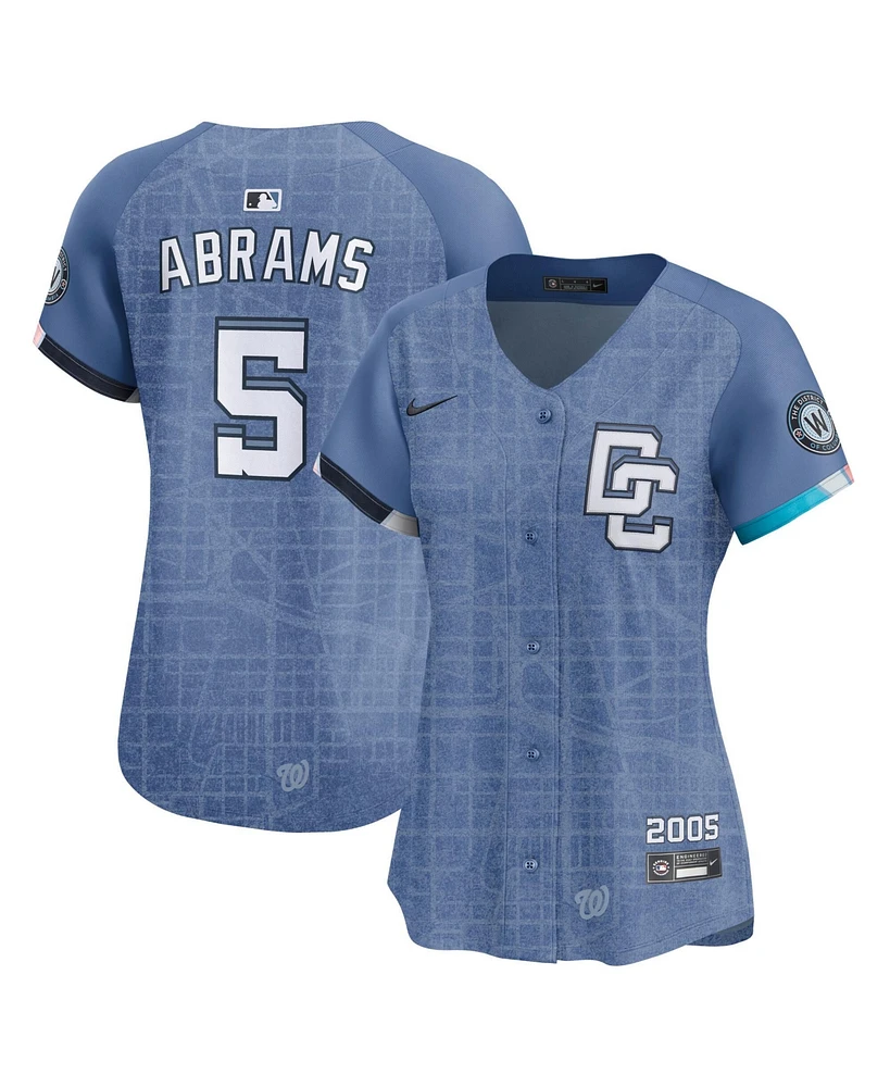 Nike Women's C.j. Abrams Gray Washington Nationals 2025 City Connect Limited Player Jersey