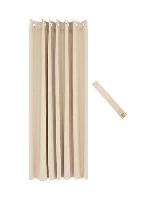 Room Darkening Curtain Panel with Grommet Top - 101 x 83 in. - Beige