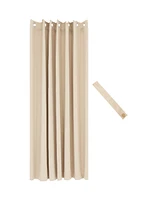 Room Darkening Curtain Panel with Grommet Top - 101 x 83 in. - Beige