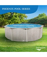 Aquarian Phoenix 21' x 52" Round Steel Frame Above Ground Outdoor Swimming Pool