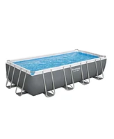 Bestway Power Steel 18' x 9' x 48" Rectangular Above Ground Swimming Pool Set