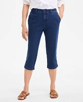 Style & Co Women's Chambray Mid-Rise Comfort Waist Capris, Exclusively at Macy's