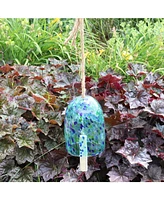 Natural Melody Wind Bell - Painted Glass Chime for the Patio, Deck, or Porch 7.5" Dreamsicle
