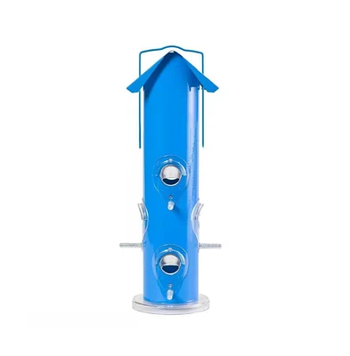 Outdoor Patio Garden 6-Perch Metal Tube Bird Feeder