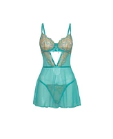 Oh La Cheri Women's Krislyn Sheer Babydoll