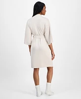 Ugg Women's Monrose 3/4-Sleeve Peached-Knit Wrap Robe