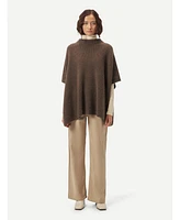 Gobi Cashmere Women's Rib-Knit Cashmere Poncho