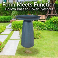 Gleeful Garden Metal Outdoor Bird Bath