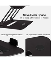 Urmust Adjustable Aluminum Laptop Stand for Desk, Computer / Notebook (11-17 inch), Compatible with MacBook Air Pro & All Ultrabooks