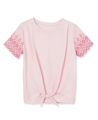 Lands' End Girls Short Sleeve Knotted Tee