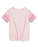 Lands' End Girls Short Sleeve Knotted Tee